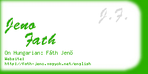 jeno fath business card