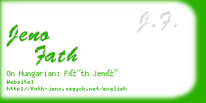 jeno fath business card